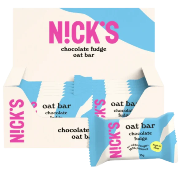 Nick’s Chocolate Fudge flavour Oat bar 35g – Case of 12