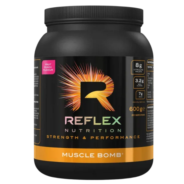 Reflex Nutrition Muscle Bomb Fruit Punch Flavour with Caffeine 600g